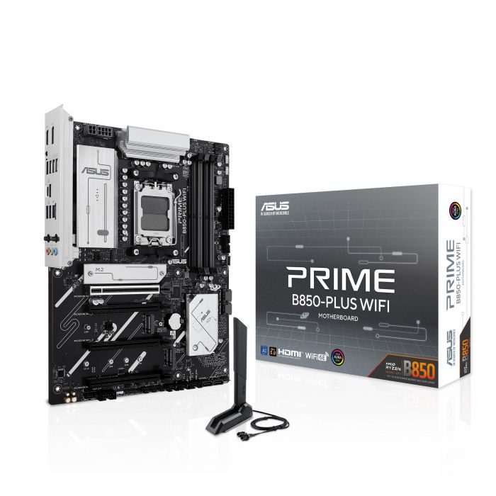 Материнcька плата ASUS PRIME B850-PLUS WIFI sAM5 B850 4xDDR5 M.2 HDMI DP WiFi BT ATX