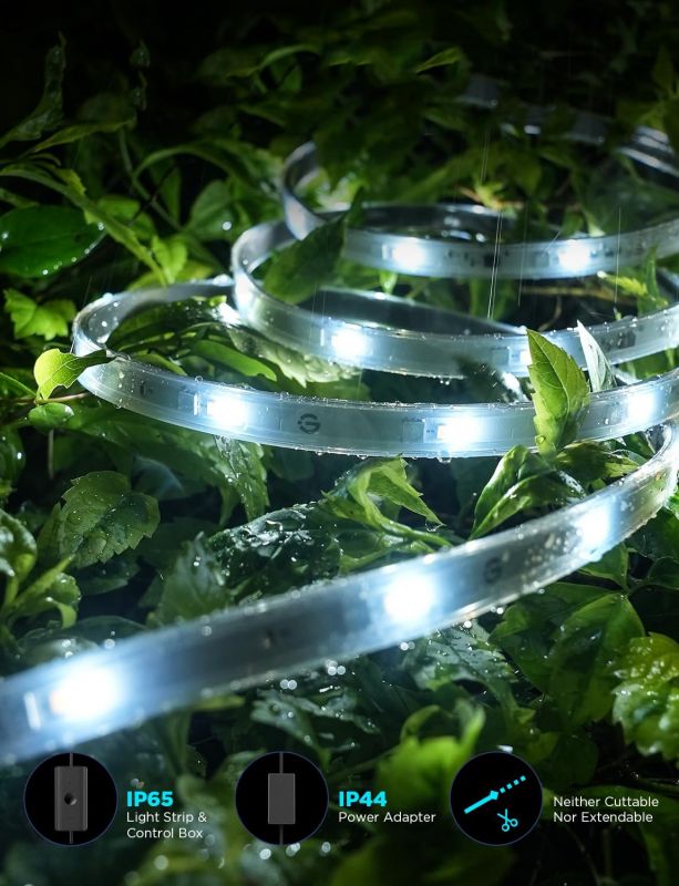 Стрічка світлодіодна розумна Govee H70A1 Phantasy Outdoor LED, 10м, RGBICWW, WI-FI/Bluetooth, білий