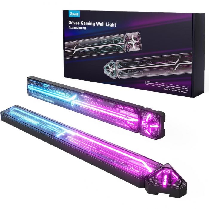 Набір настінних світильників Govee H1063 Gaming Wall light Expansion Kit, 2шт, RGBIC, WI-FI/Bluetooth, фіолетовий