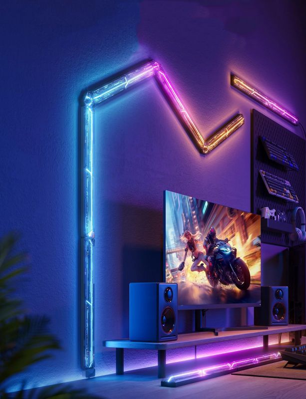 Набір настінних світильників Govee H1063 Gaming Wall light Expansion Kit, 2шт, RGBIC, WI-FI/Bluetooth, фіолетовий