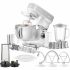 Кухонна машина Sencor 1200Вт, чаша-метал, корпус-пластик, насадок-19, білий