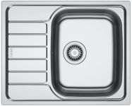 Мийка кухонна Franke Spark, нерж.сталь, прямокутник, з крилом, 620х500х160мм, чаша - 1, накладна, SKL 611-62, нерж декор