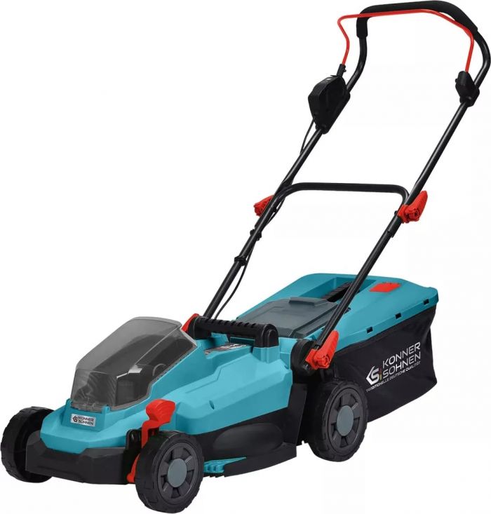 Газонокосарка акумуляторна Konner&Sohnen KS 33LM-20V 20В акб 1х4А·год 33см 30л 25-75мм 14кг