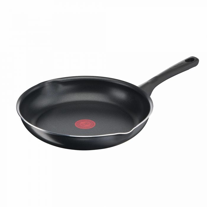 Сковорода з кришкою Tefal Day by Day, 28см, з кришкою, алюміній, бакеліт, скло, чорний