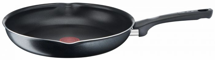 Сковорода з кришкою Tefal Day by Day, 28см, з кришкою, алюміній, бакеліт, скло, чорний