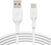 Кабель Belkin USB-A > USB-C заряджання/синхронізації 15Вт, 2м, PVC, білий