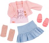 Набір одягу для ляльок Our Generation повсякденний рожевий светр та спідниця