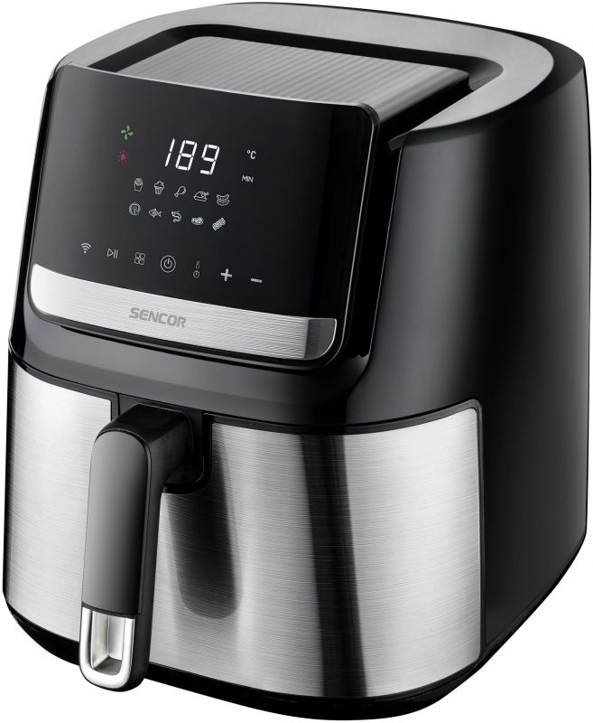 Мультипіч Sencor Vita Fryer, 1600Вт, чаша-6,5л, сенсорне керув., 10 програм, пластик, нерж. сталь-чорний
