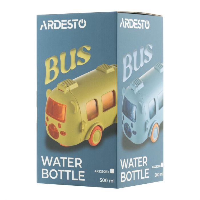 Пляшка для води ARDESTO Bear Bus 500мл, пластик, білий