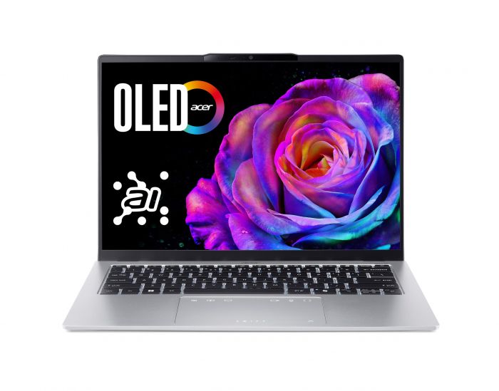 Ноутбук Acer Swift Go 14 SFG14-74 14" WUXGA OLED, Intel U9-285H, 32GB, F1TB, UMA, Win11, сріблястий