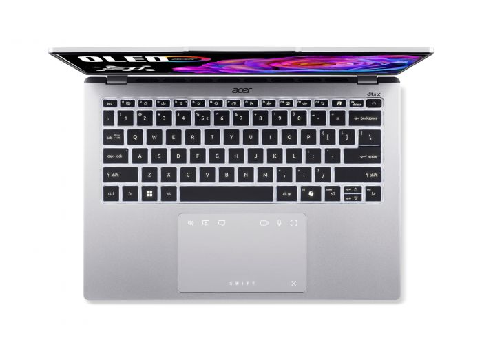 Ноутбук Acer Swift Go 14 SFG14-74 14" WUXGA OLED, Intel U9-285H, 32GB, F1TB, UMA, Win11, сріблястий