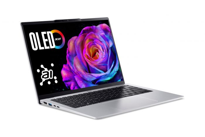 Ноутбук Acer Swift Go 14 SFG14-74 14" WUXGA OLED, Intel U9-285H, 32GB, F1TB, UMA, Win11, сріблястий