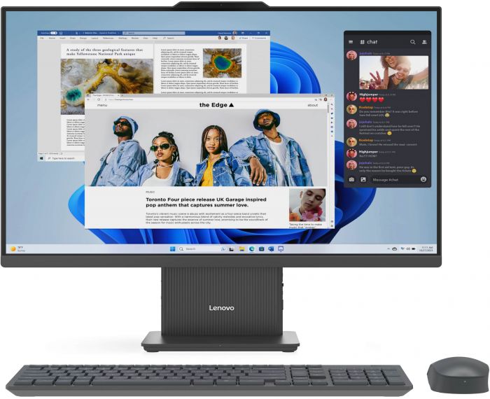 Комп'ютер персональний моноблок Lenovo IdeaCentre AIO 27ARR9 27" FHD IPS AG, AMD R5-7535HS, 16GB, F512GB, UMA, кл+м, без ОС, сірий