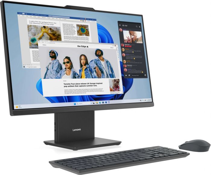 Комп'ютер персональний моноблок Lenovo IdeaCentre AIO 27ARR9 27" FHD IPS AG, AMD R5-7535HS, 16GB, F512GB, UMA, кл+м, без ОС, сірий