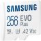 Карта пам'яті Samsung microSD 256GB C10 UHS-I  R130MB/s Evo Plus + SD