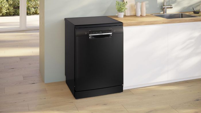 Посудомийна машина Bosch, 12компл., A+, 60см, дисплей, 3й кошик, чорний