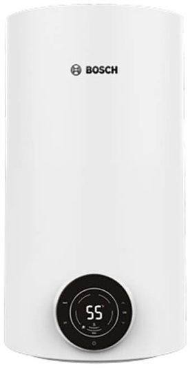 Водонагрівач електр. BOSCH круглий слім Tronic 4000T, 30л, 1,5кВт, сухий тен, вертикальний монтаж, електр. кер-ння, A, білий