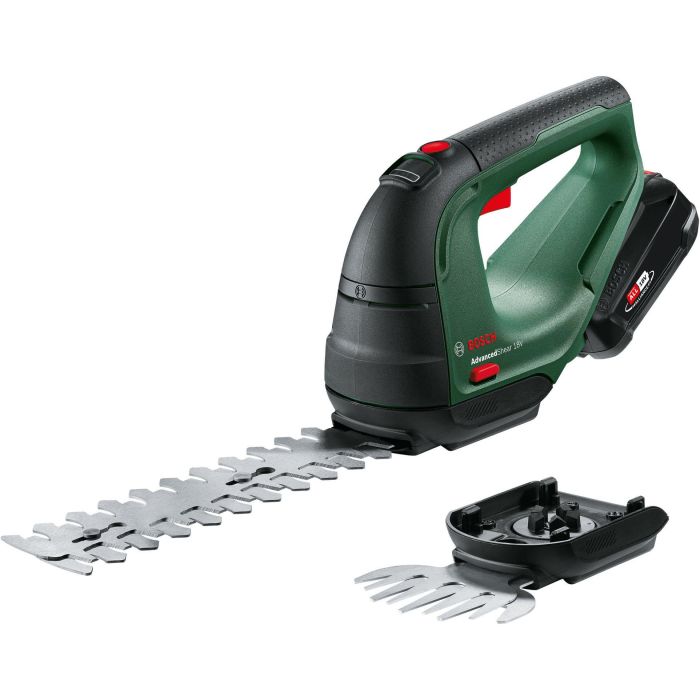 Ножиці для трави акумуляторні Bosch AdvancedShear 18V-10  + насадка кущоріз 10/20см крок різу 8мм 1xPBA 2.0Ah 2.45кг