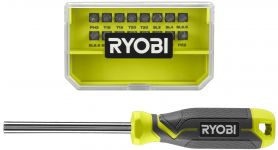 Викрутка Ryobi RHSDM1701, битотримач 1/4", 100мм, 16 біт, SL,PH,PZ,Torx, кейс