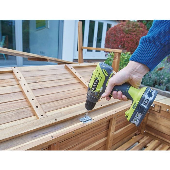 Шурупокрут-дриль ударний акумуляторний Ryobi ONE+ R18PD2-215G 18В 2х1.5А·год ЗП 40Нм 400·1350об/хв 1кг Шурупокрут-дриль ударний акумуляторний Ryobi ONE+ R18PD2-215G 18В 2х1.5А·год ЗП 40Нм 400·1350об/хв 1кг