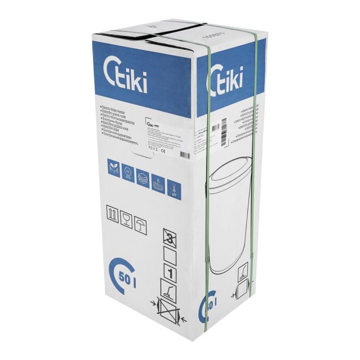 Водонагрівач електр. TIKI слім TGR, 50л, 2кВт, мех. кер-ння, С, білий, 700131