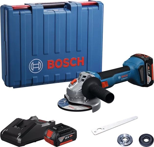 Шліфмашина кутова акумуляторна Bosch GWS 18V-8 125мм 18В 2x4А·год 0-11000об·хв 1.7кг кейс ЗП  GAL 18V-40