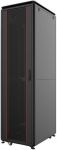 Шафа MIRSAN 19", 26U, GTV, скляні двері, 600x1000 мм, максимально 2000 кг, чорна