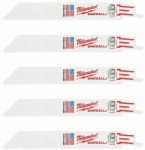 Полотно пиляльне для шабельної пилки Milwaukee GP універсальне, крок зуба 2.5мм х 150мм, 5шт