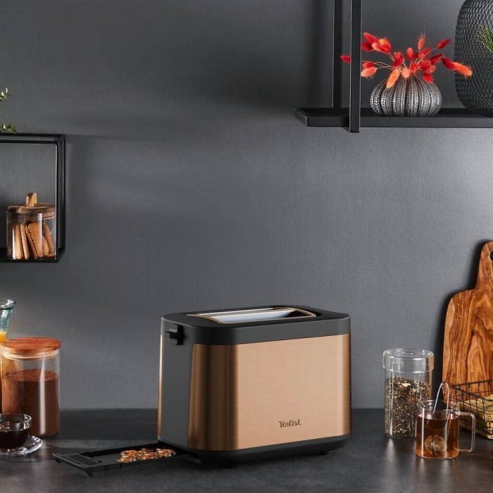 Тостер Tefal Coppertinto 850Вт, розморожування, метал, бронзовий