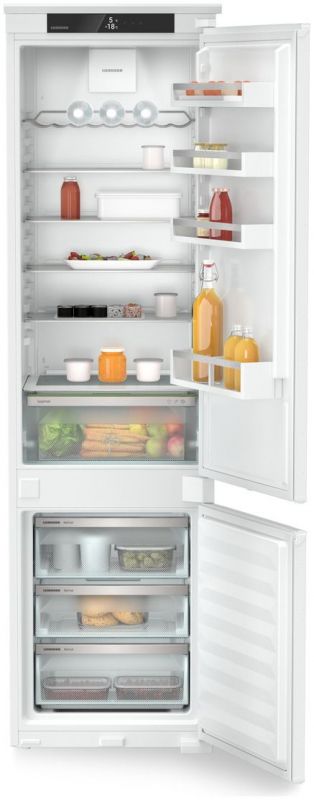 Холодильник Liebherr вбудований з нижн. мороз., 193.8x54.1х54.6, холод.відд.-215л, мороз.відд.-70л, 2дв., A++, NF, диспл внутр., білий