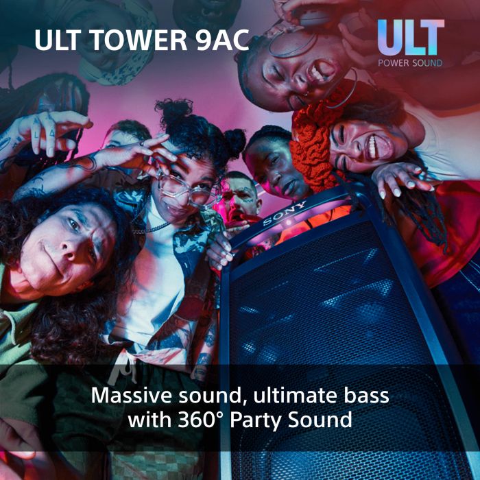 Акустична система Sony ULT TOWER 9AC 2.0, BT 5.3, LED, Party Connect, SBC, AAC, LDAC