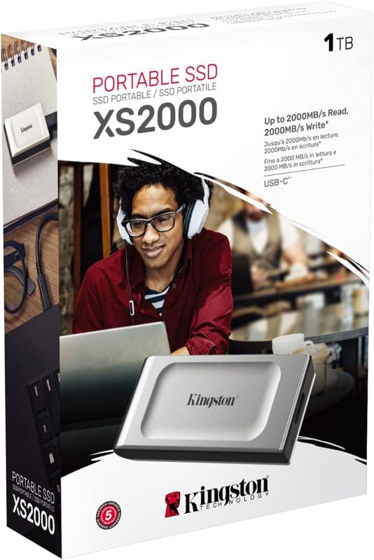 Портативний SSD Kingston 1TB USB 3.2 Gen 2x2 Type-C XS2000