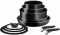 Набір посуду Tefal Ingenio Easy Cook & Clean, 10предметів, алюміній, нержавіюча сталь, бакеліт, чорний Набір посуду Tefal Ingenio Easy Cook & Clean, 10предметів, алюміній, нержавіюча сталь, бакеліт, чорний
