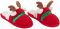 Взуття домашнє Ardesto Christmas 36/37 розмір, 100% поліестер, підошва 100% гума, червоний