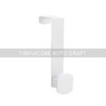 Дверний вішак на 1 гачок Ardesto Minimalism 3x3x20см, метал, пластик, білий