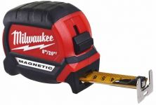Рулетка Milwaukee Magnetic GEN III, 8мх27мм, з фіксатором змотування, АБС-пластик, магніт