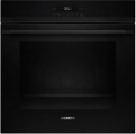 Духова шафа Siemens електрична, 76л, A, дисплей, конвекція, телескопічні направляючі, soft closing, чорний