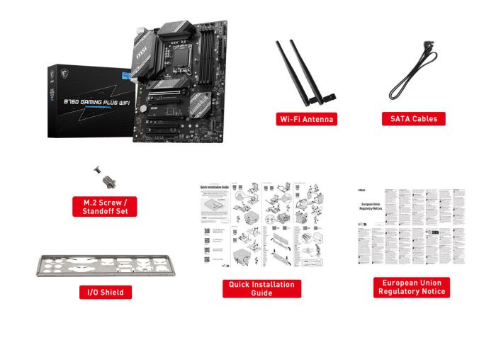 Материнcька плата MSI B760 GAMING PLUS WIFI B760 4xDDR5 M.2 HDMI DP WiFi BT ATX