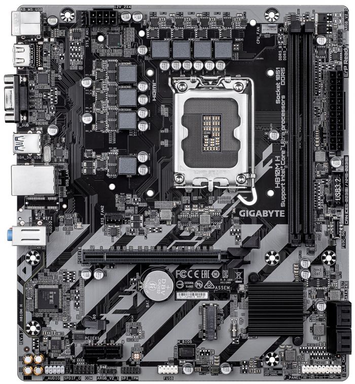 Материнская плата GIGABYTE H810M H s1851 H810 2xDDR5 M.2 HDMI D-Sub mATX