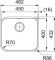 Мийка кухонна Franke Smart, нерж.сталь, прямокутник, без крила, 480х450мм, чаша - 1, накладна, SRX 110-45, нерж поліров.