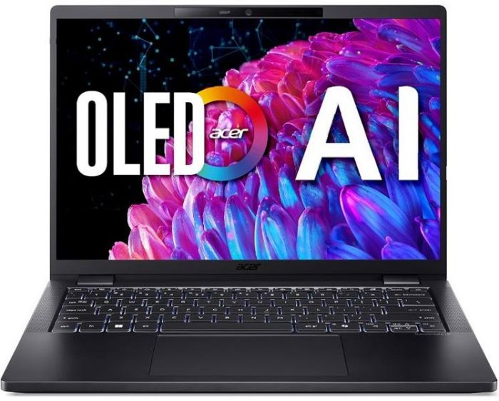 Ноутбук Acer TravelMate TMP614-73 14" 2.8K OLED, Intel U5-125H, 32GB, F1TB, UMA, Win11P, чорний