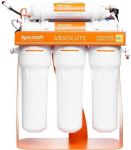 Фільтр зворотного осмосу Ecosoft Absolute з мінералізатором та помпою на станині, мембрана 75gpd DuPont, дренаж 1:1