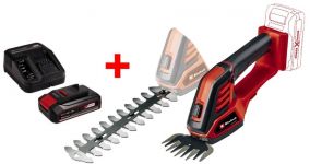 Ножиці для трави акумуляторні Einhell GE-CG 18/100 Li Kit 18В PXC акб 1х2.5А·год 10см крок різу 8мм 1.06кг