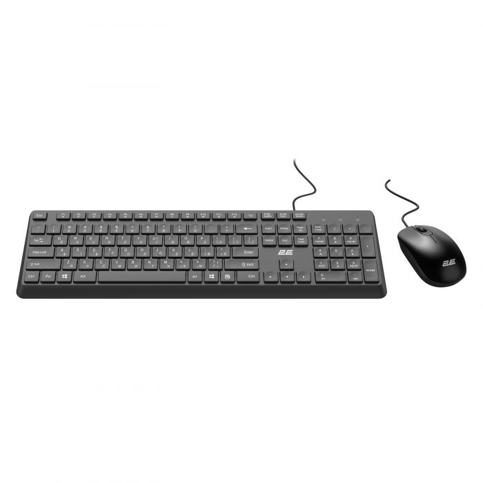 Комплект клавіатура та миша 2E MK405 USB-A, EN/UK/RU, чорний