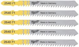 Полотно пиляльне для лобзика Milwaukee T111C , по дереву, крок зуба 3мм х 75мм, 5шт