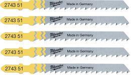 Полотно пиляльне для електролобзика Milwaukee  T101D по дереву, крок зуба 4мм х 75мм, 5шт
