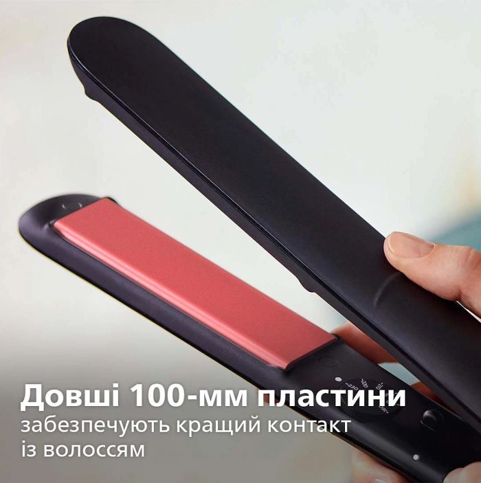 Випрямляч Philips Series 3000, темп.режимів-6, 160-230С, кераміка, чорний