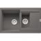 Кухонна мийка Franke Maris, фраграніт, прямокут., з крилом, 780х500х200мм, чаша-2, накладна, сірий камінь