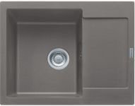 Мийка кухонна Franke Maris, фраграніт, прямокутник, з крилом, 620х500х200мм, чаша - 1, врізна, MRG 611-62, сірий камінь