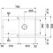 Мийка кухонна Franke Maris, фраграніт, прямокутник, з крилом, 780х500х200мм, чаша - 1, врізна, MRG 611, онікс